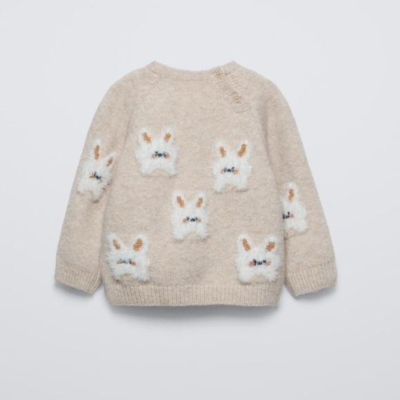 Zara Baby Knit Bunny Sweater - Picture 2 of 11